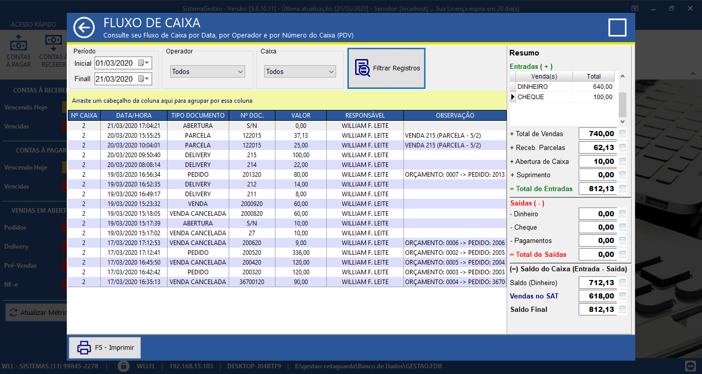 Fluxo de Caixa