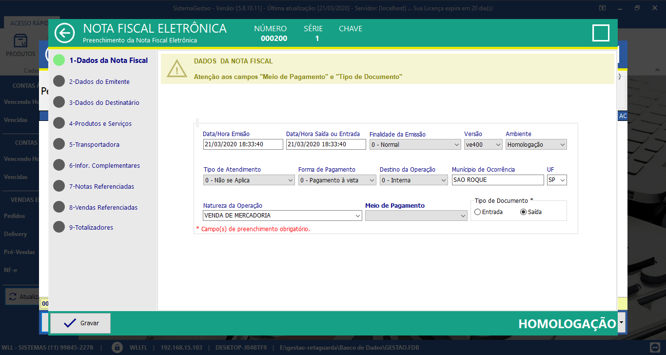 Emissão de NF-e